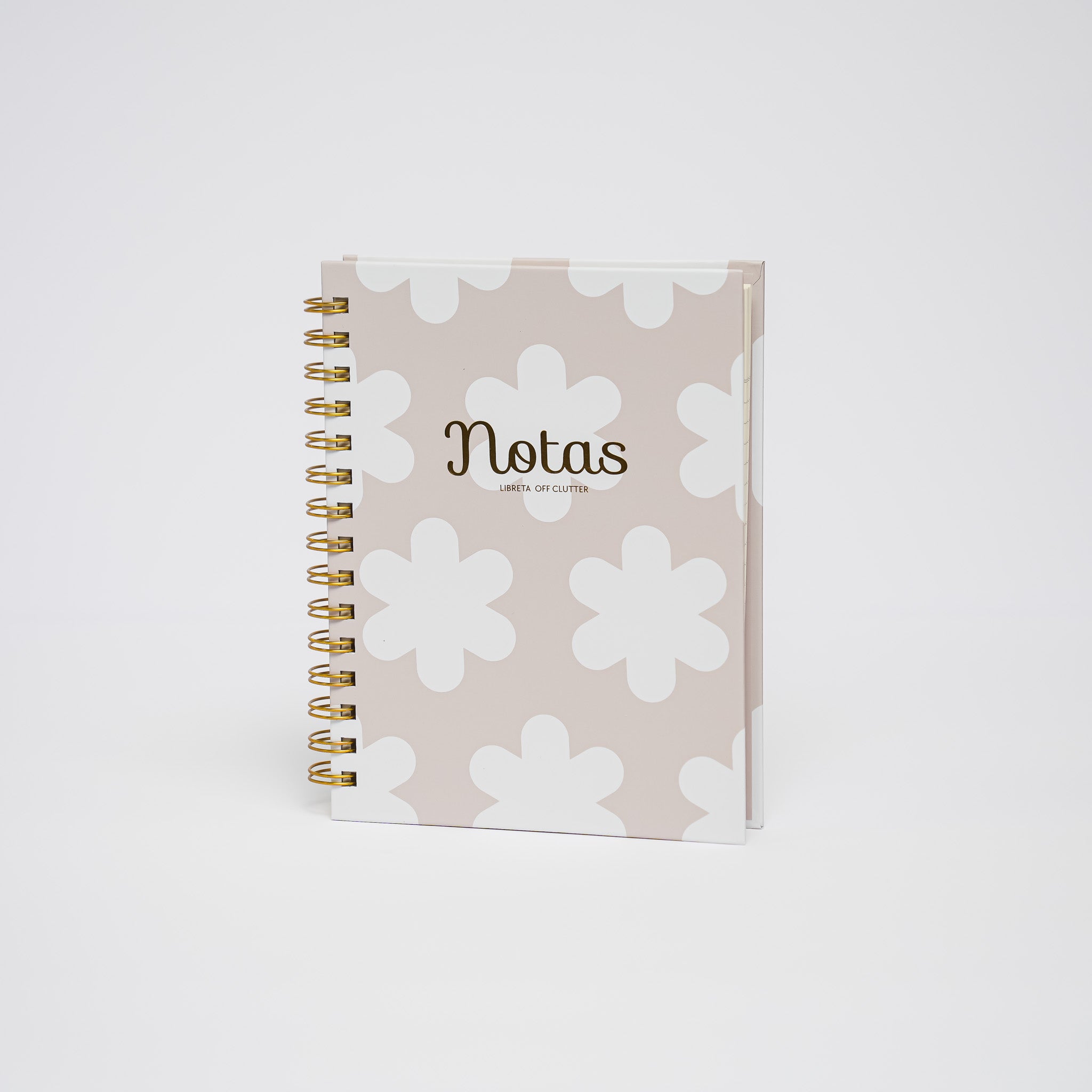 Notas | Libreta Espiral | Crema Flores