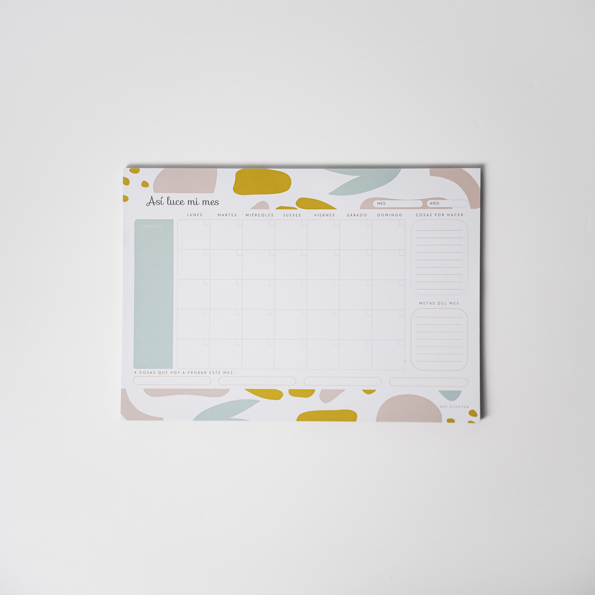 Planner Mensual | Bloc | Abstracto